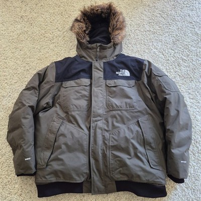 The North Face Gotham III Bomber Jacket Men's 2XL Green 550 Dryvent Hooded Parka