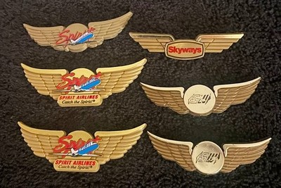 Spirit, Skyways & Seaboard World Airlines - Junior Pilot Kiddie Wings Lot