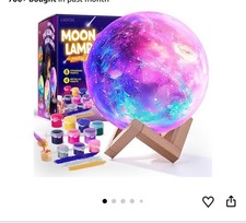 DIY 3D Moon Night Light Paint Your Own Galaxy Lamp Arts Crafts for Kids Gift Set