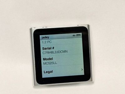 Apple iPod Nano 6th Generation 8GB A1366 MC525LL Silver | eBay