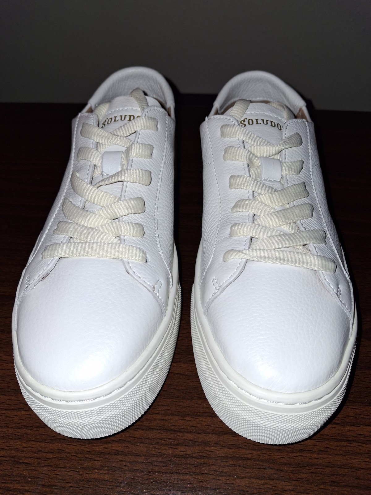 Soludos Ibiza Platform White Leather Sneaker Women's EU 38.5 US 8