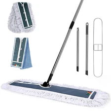 Masthome 42" Heavy Duty Dust Mop, Stainless Steel Handle, Industrial Floor Clean
