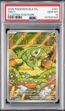 2025 POKEMON BLK EN-BLACK BOLT ILLUSTRATION RARE #087 SNIVY PSA 10