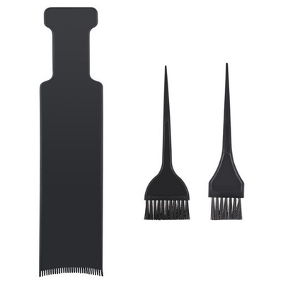 3Pcs Reusable Hair Brush Tool Hair Coloring Comb Black for Hairdressing Tint
