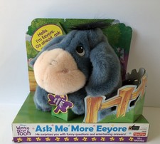 Winnie The Pooh Ask Me More Eeyore Vintage Plush Animal Fisher Price