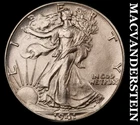 1941 Silver Walking Liberty Half Dollar - Scarce  High Grade  Lustrous  #K1943