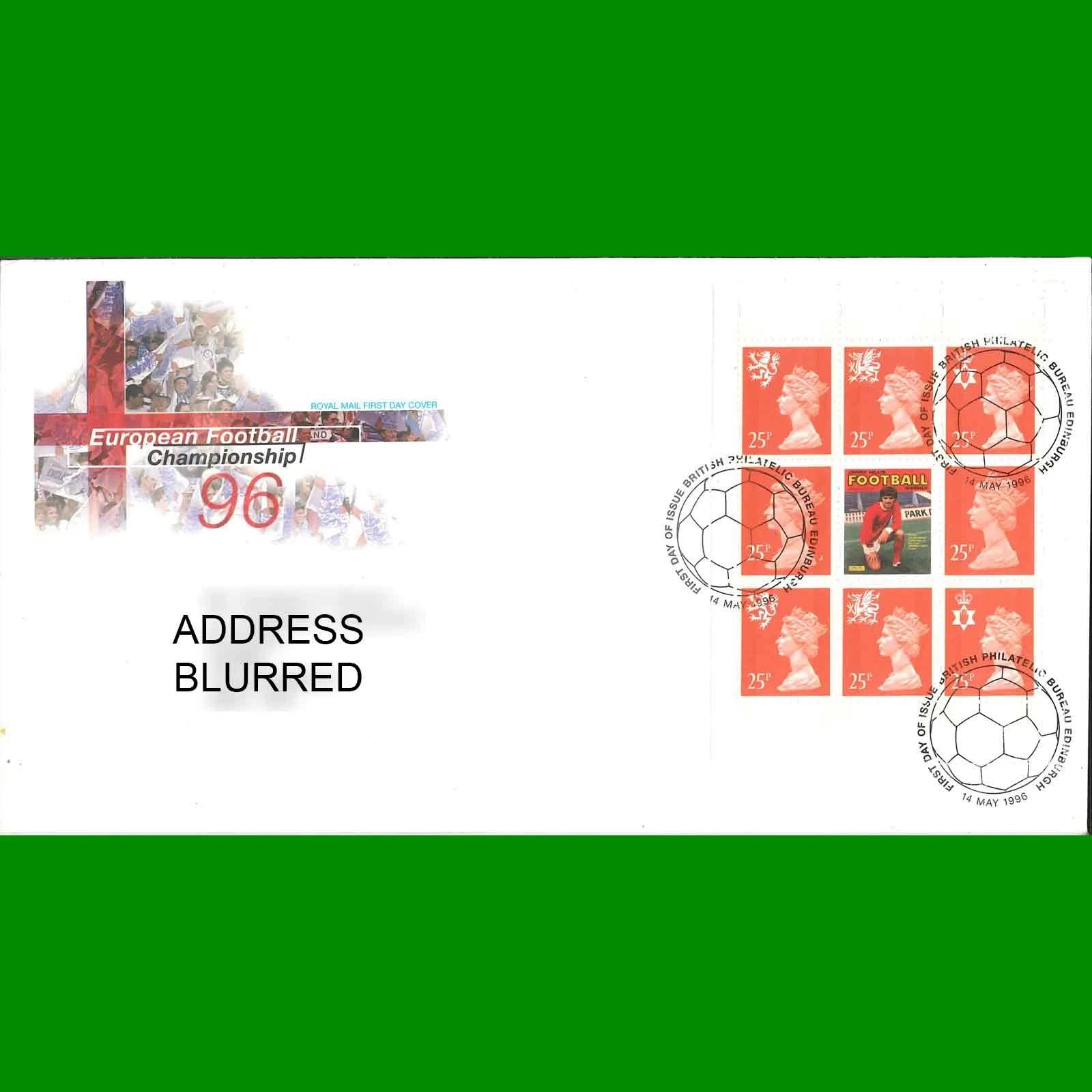FDC Football Legends Commemorative Royal Mail First Day Cover, 14.5.1996 - Picture 1 of 3
