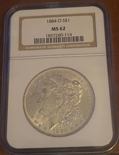 1884 O Morgan Silver Dollar $1 MS62 NGC