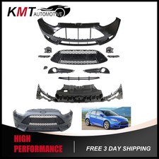 Complete Front Bumper Grille Kit W Fog Light Fits 2013 2014 Ford Focus St Model