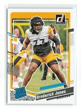Broderick Jones #385 2023 PANINI DONRUSS Steelers Rated Rookie