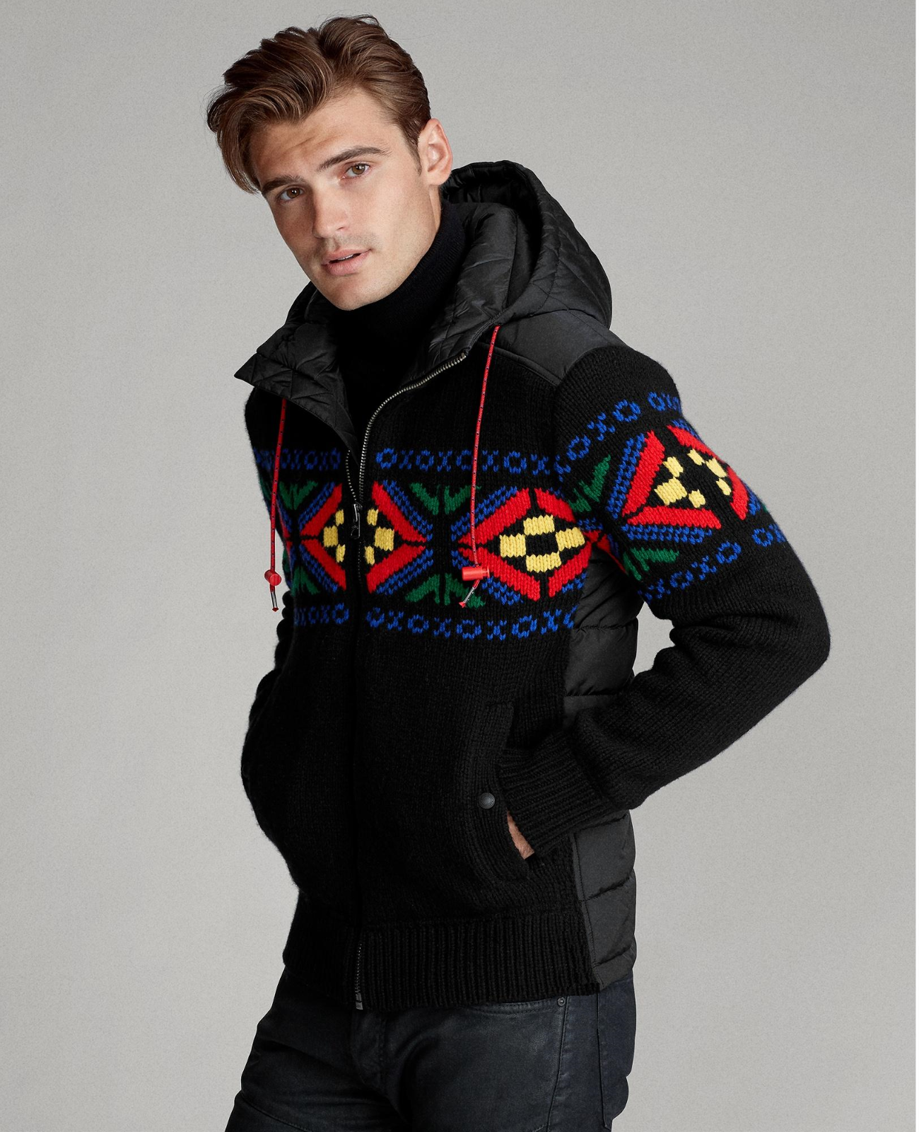 Fair Isle Hooded Sweater Holiday 
