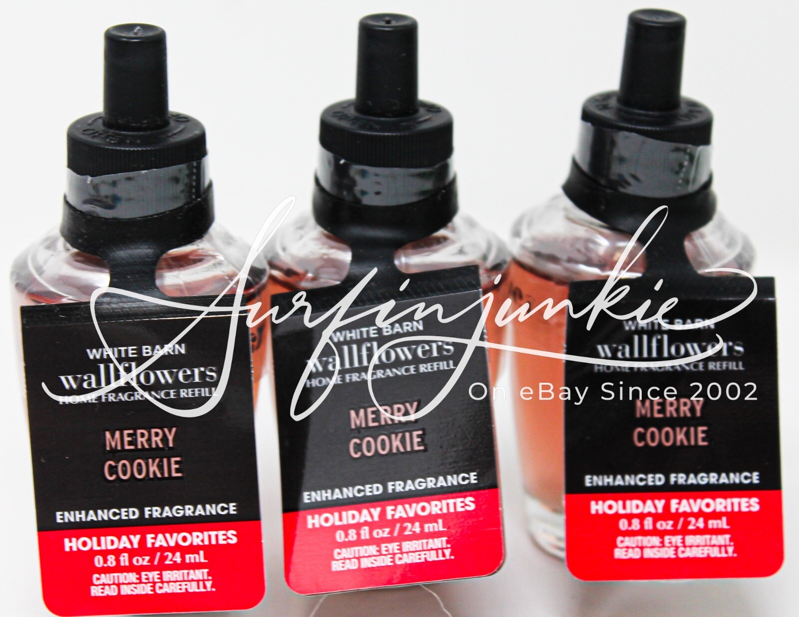 x3 Bath & Body Works Merry Cookie Wallflower Refill for Christmas Brown Scent-image