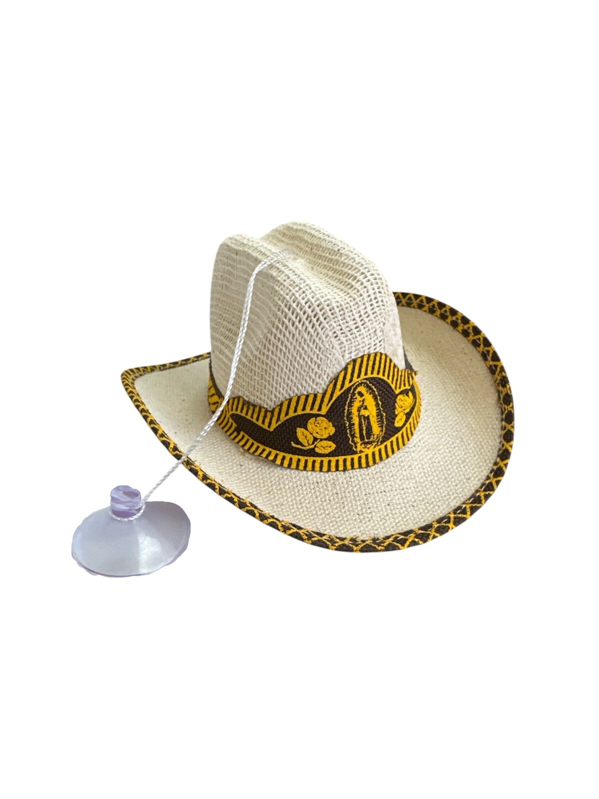 ONE MINI MEXICAN PALM HAT, CAR DECOR, REAR VIEW MIRROR, WITH