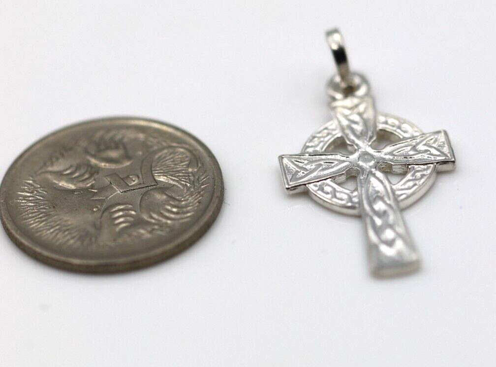 Kaedesigns, Genuine Sterling Silver 925 Celtic Cross Pendant - Free post