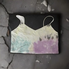 Aeropostale Women's Favorite Cami Top White with Splattered Colors Sz XL