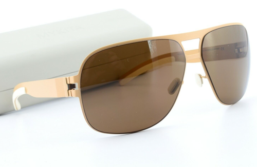 MYKITA Sonnenbrille No.1 Sun CLIFFORD Col094 62-12 Nude Brown Pilot M-L Germany - Picture 2 of 12