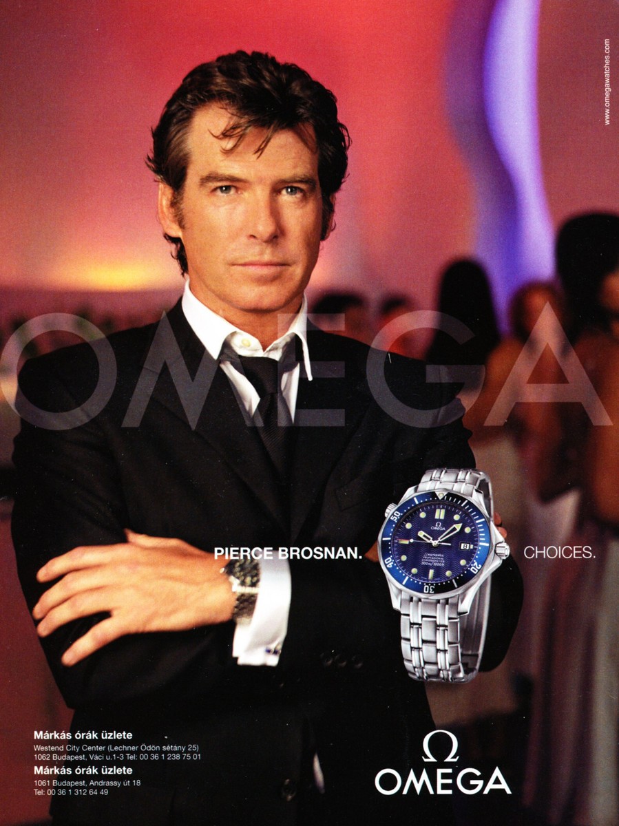 OMEGA WATCH MAGAZINE promo ad #061 ORIGINAL PIERCE BROSNAN FOREIGN