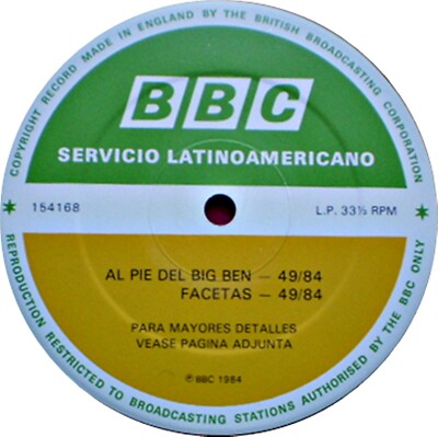 BBC LATIN AMERICA - AL PIE DEL BIG BEN - ULTRAVOX / CINDY MIZELLE  - 49/84