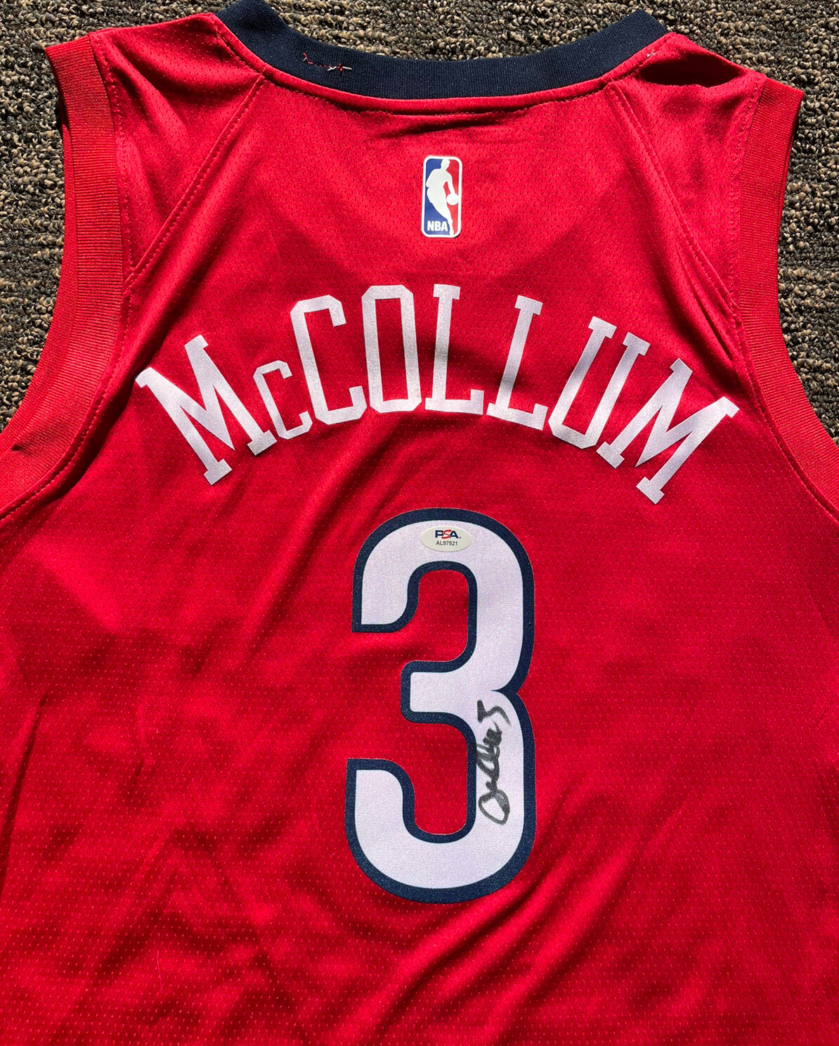 CJ McCollum Signed Autographed New Orleans Pelicans Jersey Psa/Dna Coa 