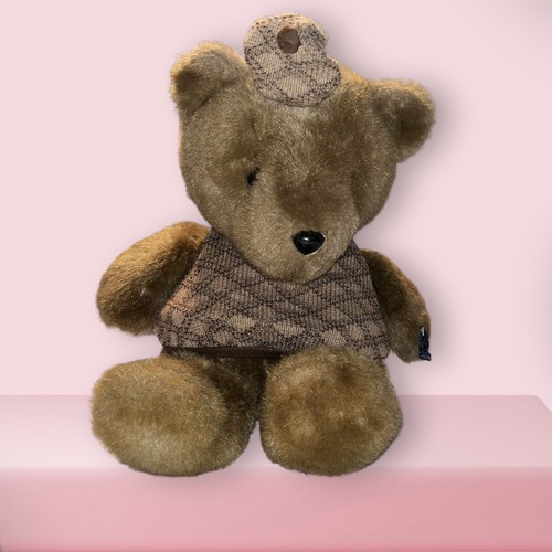 Mattel Emotions Plush Brown Bear Vintage 1984 Sweater and Hat Stuffed ...