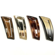 Squared Slide Slip on Hair Sweep Side Clip Long Barrette Women Made in France