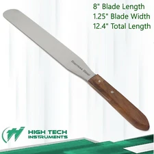 Chef Knife 8" Blade Cooking Baking Stainless Steel with Wooden Handle Kitchen