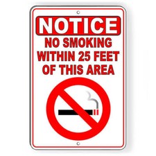 No Smoking Within 25' Of This Area Sign / Decal Vaping Sns011 / Magnetic Sign