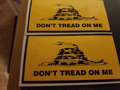 Dont Tread On Me Set Of 2 Stickers New 3'' X 6''