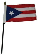 PUERTO RICO TABLE FLAG 4'' x 6'' - PUERTO RICAN DESK FLAG 15 x 10 cm