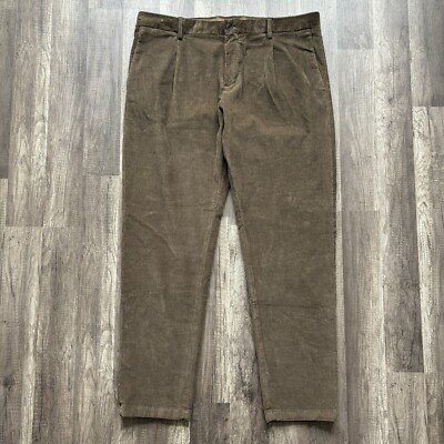 Paul Shark Pants Mens 40 Brown Corduroy Flat Front Yachting Boating Sailing