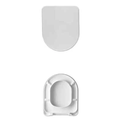 Standard Close Toilet Seat Spring White Gloss D Shape Semi Wrapover Roca