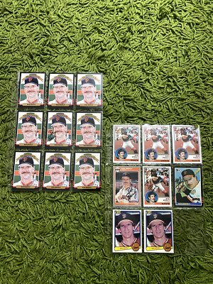 Topps Donruss Bob Brenly Auto Trading Card Lot 1982-1985
