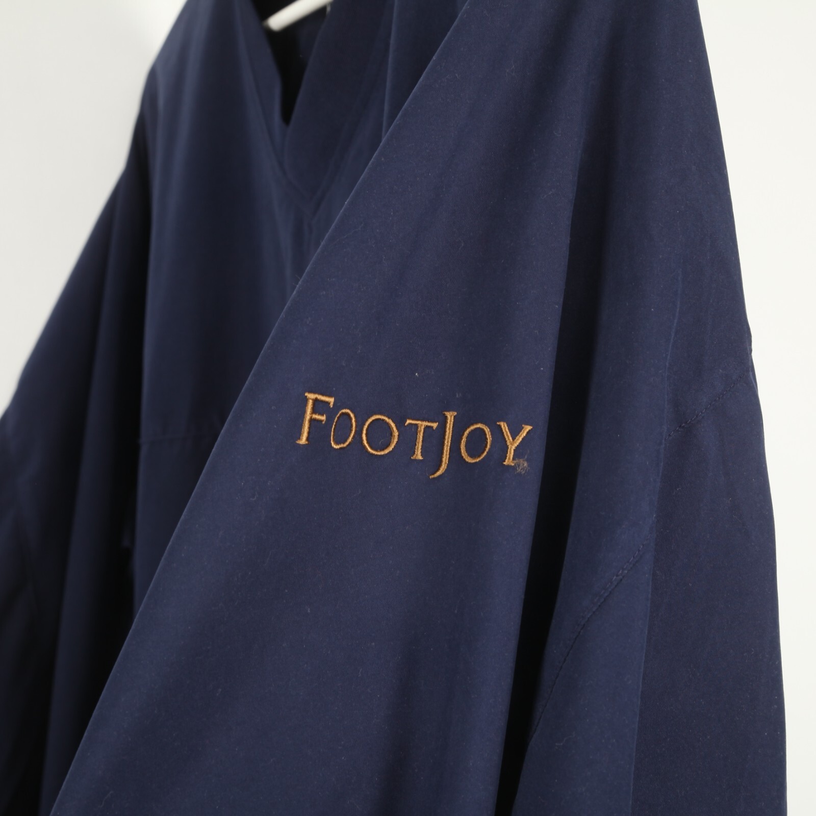 FootJoy Windshirt Mens Large Blue Pullover V Neck Long Sleeve No Logo