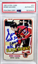 1981 O-Pee-Chee #63 Denis Savard Signed Rookie Card Autograph W/ HOF RC Auto PSA