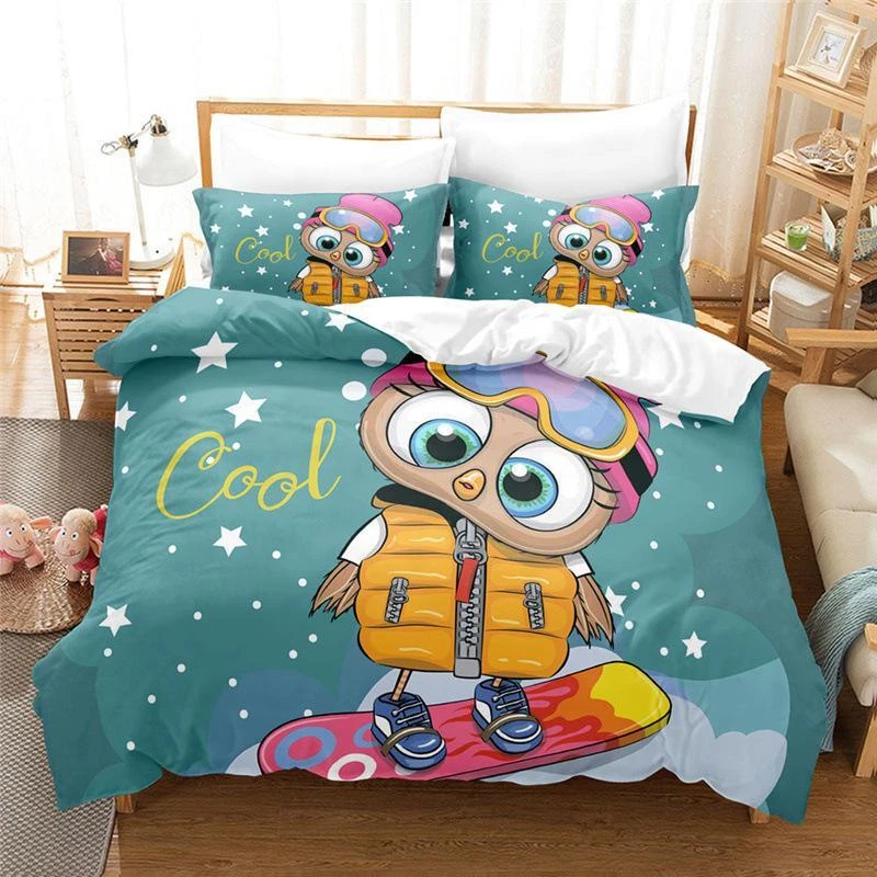 Owl bedding top set for adults