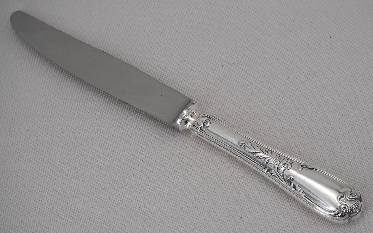 12 couteaux à dessert métal argenté Ercuis Senlis 20,3cm