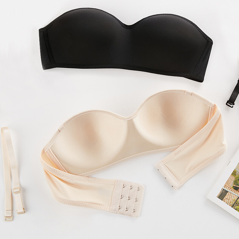 Strapless Non-Wired Push Up Bralette Seamless Lingerie Underwear  -image