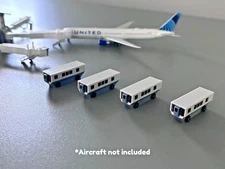 1:400 Model Airport Accessories - 4 Piece Dulles Airport Mobile Lounge Set