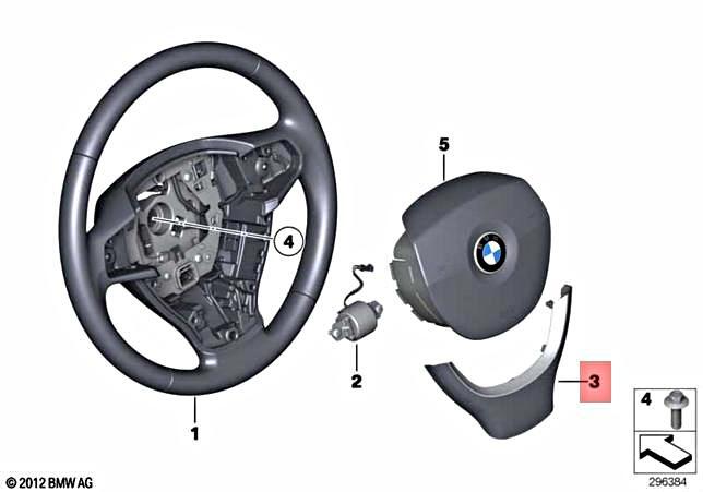 Genuine BMW Hybrid 7L F01 F02 F03 Decorative Trim Steering Wheel 