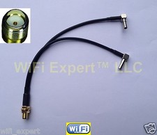 SMA Female to Y type 2X MS162 Angle Male Splitter Combiner cable pigtail RG174