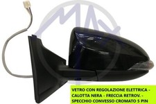 SPECCHIO SPECCHIETTO RETROVISORE ELETTRICO NERO SX PER TOYOTA YARIS 2011 AL 2014