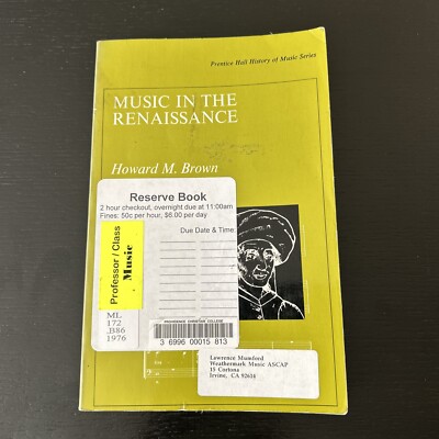 Music in the Renaissance - Howard M. Brown