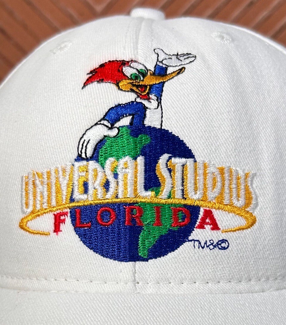 Vintage woody woodpecker Red and Yellow Cartoon Character Hat universal studios Universal Studios Woody Woodpecker Baseball Cap Hat New With  main image 2