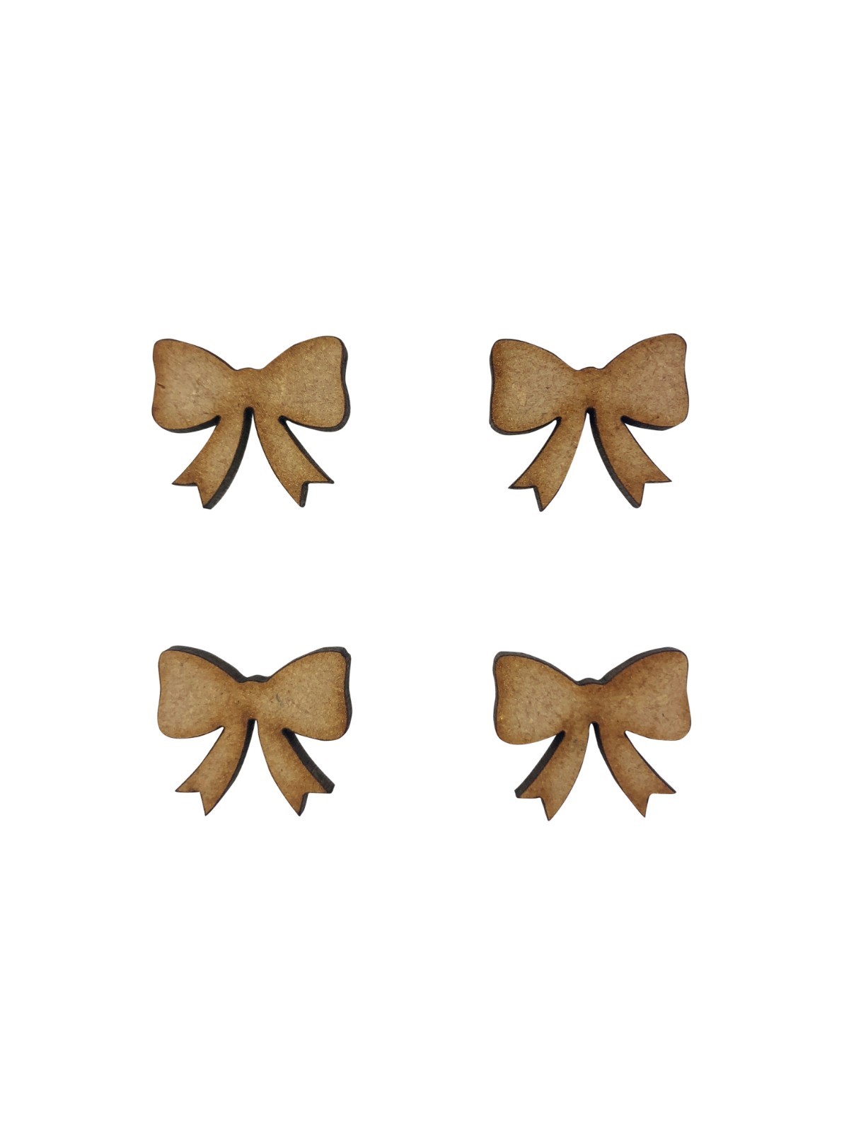 20x Ribbon Bow 2cm Wood Craft Embelishments Laser Cut Shape MDF