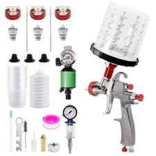 LVLP R500 Air Spray Gun Premium Kit 1.3mm/1.7/2.0mm Nozzle Car Paint Sprayer Gun
