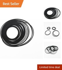 28PCS Black Rubber Pulley Belts for RC Cars & Robots - DIY Model Accessories