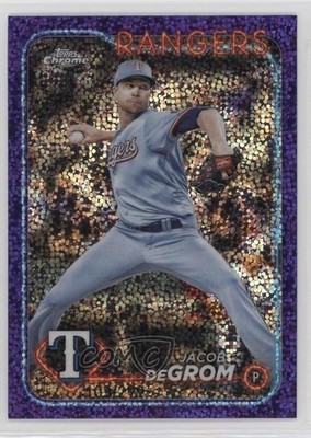 2024 Topps Chrome Purple Speckle Refractor 103/299 Jacob deGrom #228 16kt