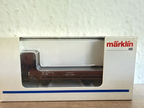 Märklin H0 # 46071 in OVP - Niederbordwagen mit Bremserhaus der DRG | Condition: Gebraucht
