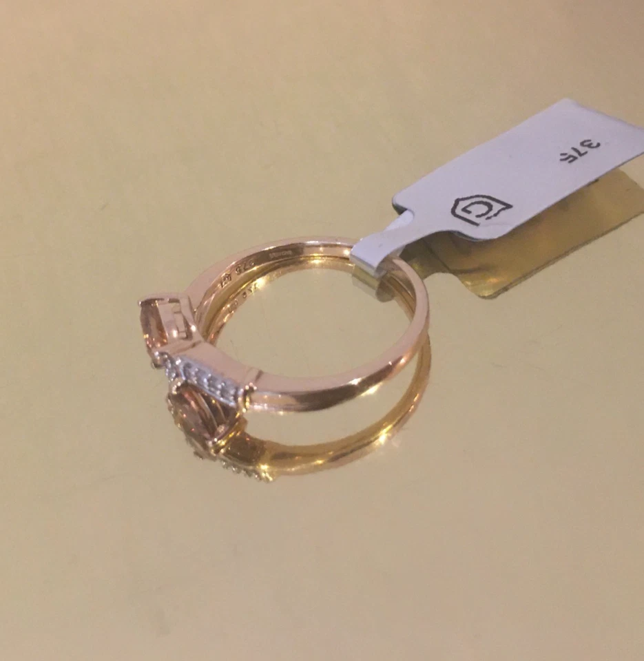 ¡Edición limitada! Anillo de diamantes y andaluza Sopa de oro 9K 375, 0,65 quilates ATGW, SIN/O Foto 4 de 4