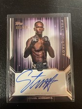 2025 Topps UFC Knockouts Israel ADESANYA AUTOGRAPHED / Numbered #27 of 299